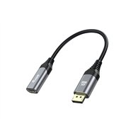 equip 133445 adaptador de cable de vídeo 0,15 m displayport hdmi negro, gris