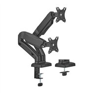Aisens soporte de mesa pro contrapeso giratorio e inclinable para monitor/tv 9kg (3 pivotes, 2 brazos) de 17-32, negro