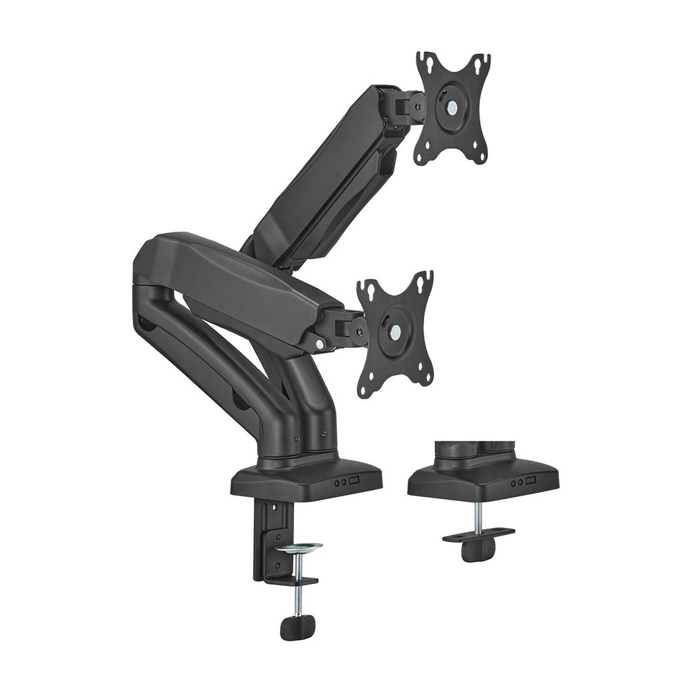 Aisens soporte de mesa pro contrapeso giratorio e inclinable para monitor/tv 9kg (3 pivotes, 2 brazos) de 17-32, negro