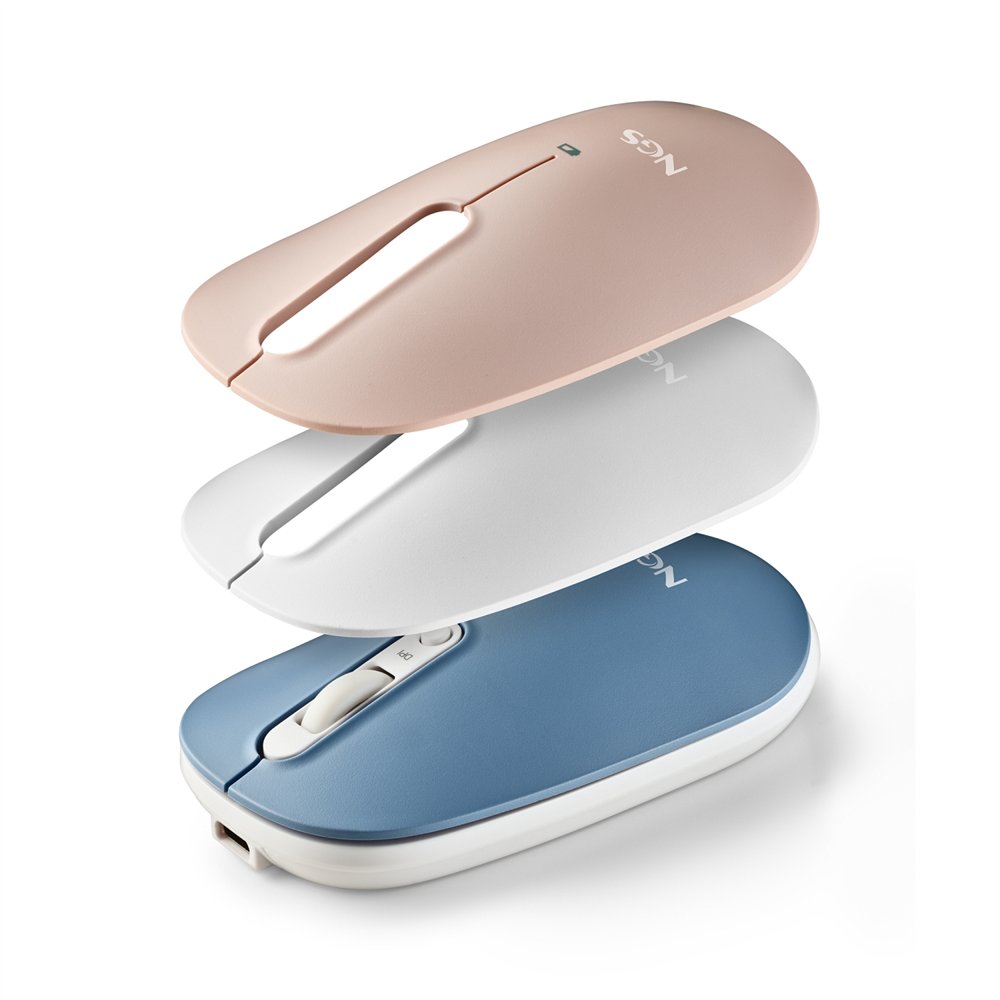 ngs shell rb ratón ambidextro rf wireless + bluetooth óptico 1600 dpi