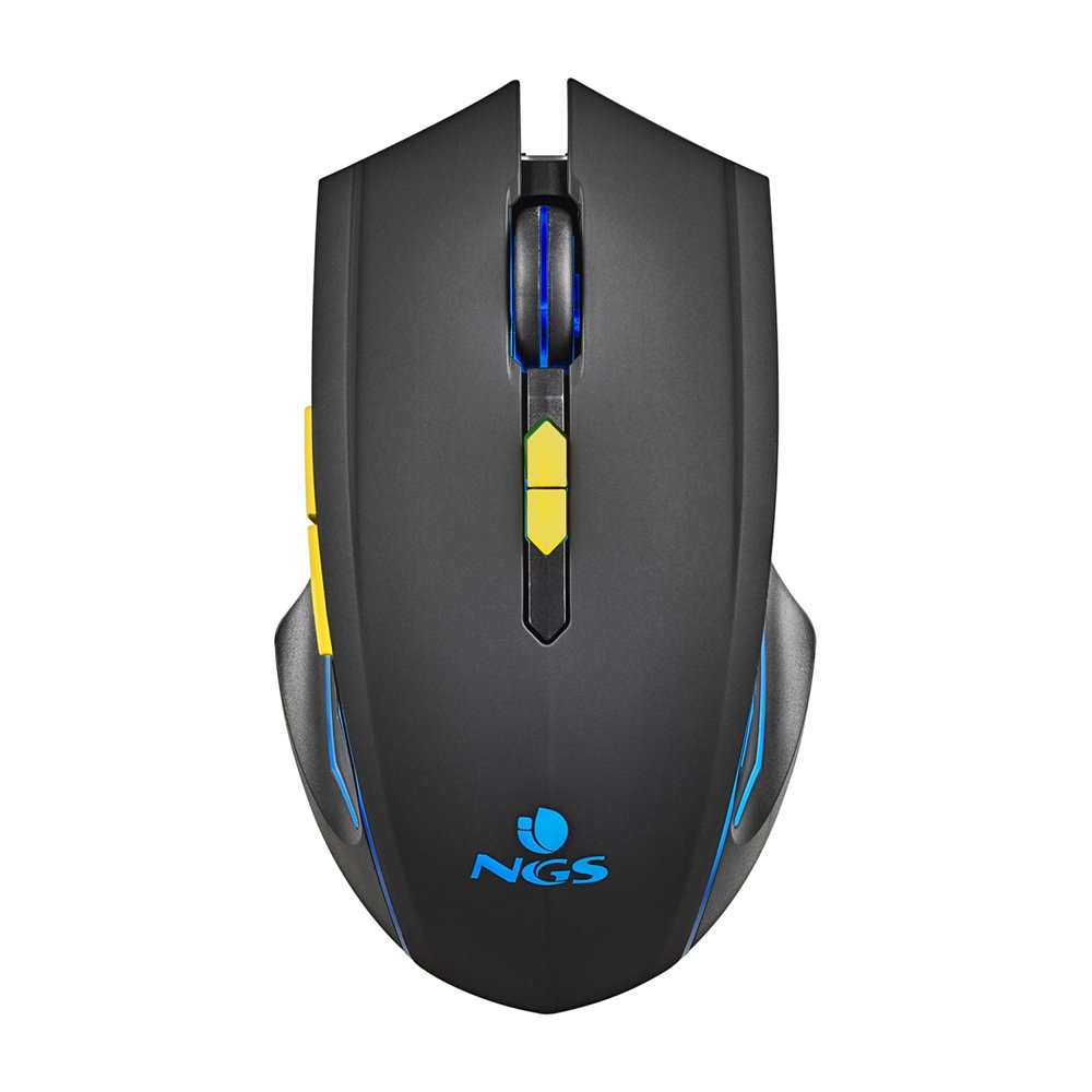 ngs gmx-200 ratón ambidextro óptico 3200 dpi