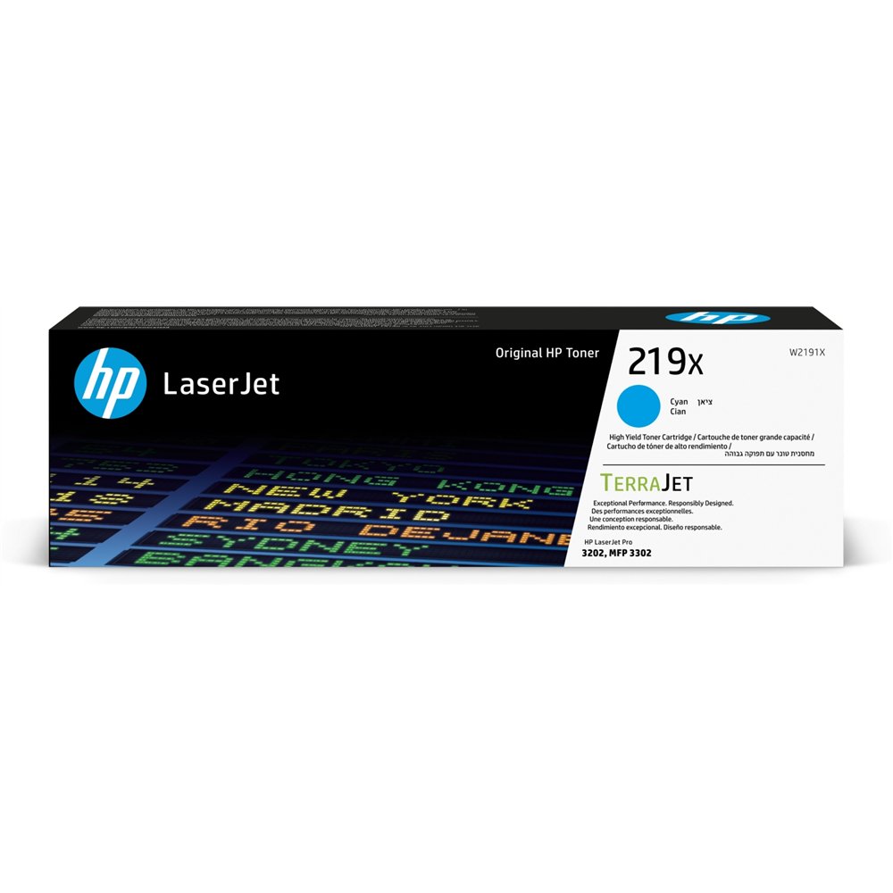 hp cartucho de tóner original laserjet 219x de alta capacidad cian
