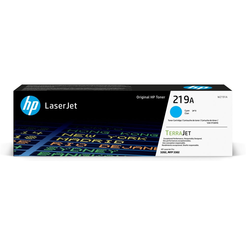 hp cartucho de tóner original laserjet 219a cian