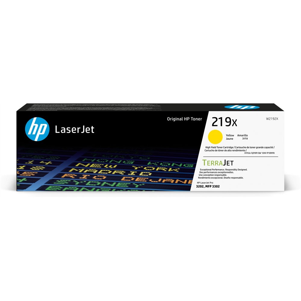 Hp cartucho de tã³ner original laserjet 219x de alta capacidad amarillo