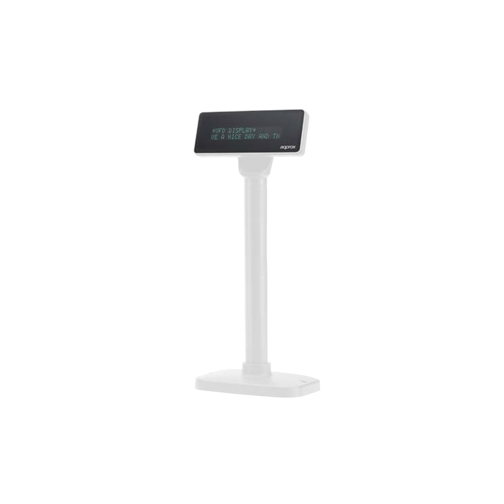 approx appvfd01 visor de cliente vfd para tpv blanco