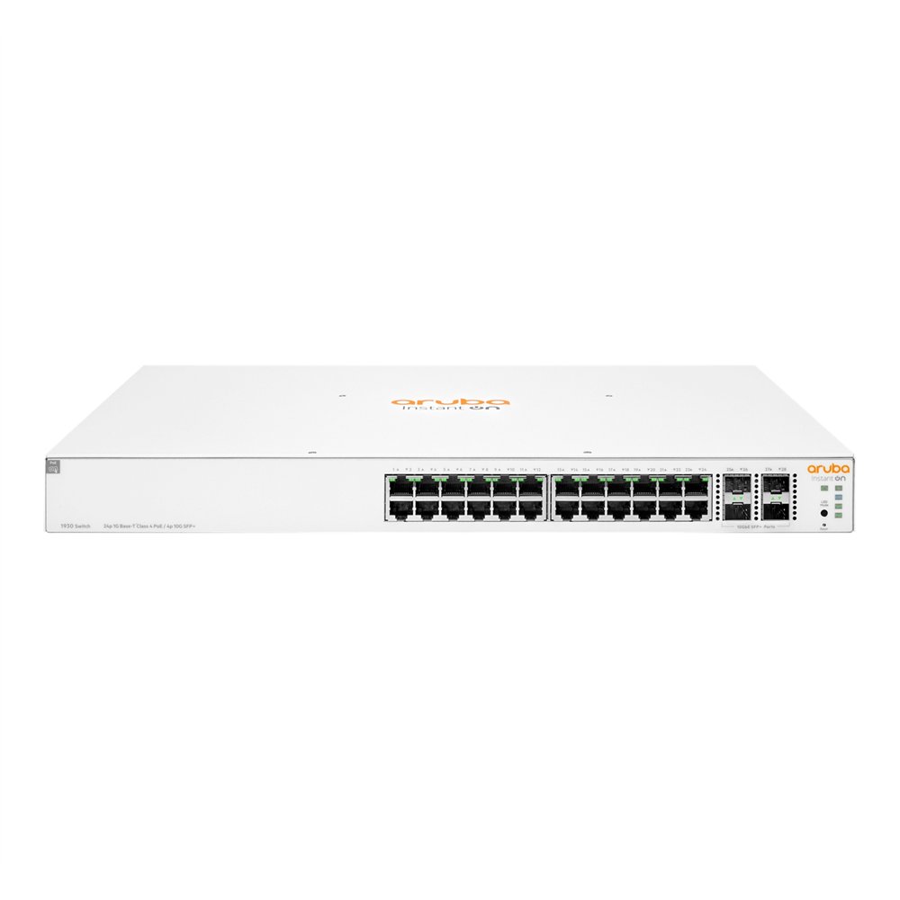 Aruba instant on 1930 24g class4 poe 4sfp/sfp+ 370w gestionado l2+ gigabit ethernet (10/100/1000) energía sobre ethernet (poe) 1