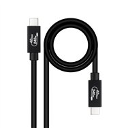 Nanocable cable usb 4 gen 3x2 40gbps 5a/240w, usb-c/m-usb-c/m, negro, 1.8 m