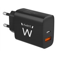Ewent ew1319 cargador de dispositivo mã³vil universal negro corriente alterna carga rã¡pida interior