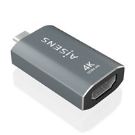 Aisens adaptador conversor aluminio usb-c a hdmu 4k@60hz, usb-c/m-hdmi/h, gris