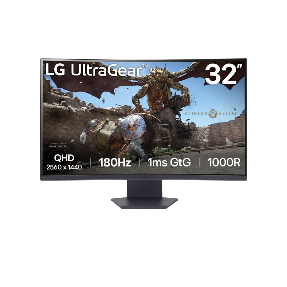 Lg 32gs60qc-b pantalla para pc 80 cm (31.5") 2560 x 1440 pixeles quad hd lcd negro