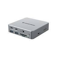 conceptronic donn25g base para portátil y replicador de puertos alámbrico usb 3.2 gen 2 (3.1 gen 2) type-c plata