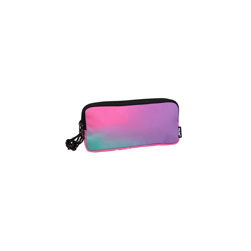Milan sunset estuche portatodo 3 compartimentos - tejido resistente a las roturas y rasgaduras - medidas 22x11x65cm - color rosa