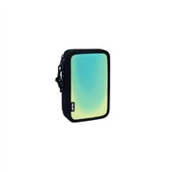 Milan sunset plumier de 2 pisos con 2 gomas de borrar sacapuntas lapiz boligrafo compact regla 12 lapices de colores y 18 rotula