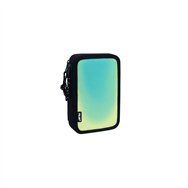 Milan sunset plumier de 2 pisos con 2 gomas de borrar sacapuntas lapiz boligrafo compact regla 12 lapices de colores y 18 rotula