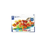 Staedtler pasteles al oleo 2420 pack de 36 ceras blandas - resistencia a la rotura - extremadamente brillantes - colores surtido