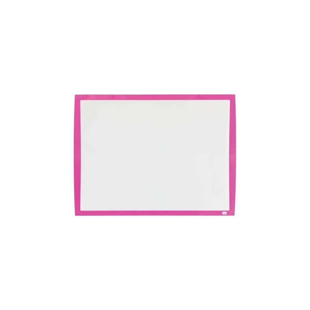 nobo pizarra blanca magnetica peque?a 585x430 - colores vibrantes - accesorios incluidos - fucsia