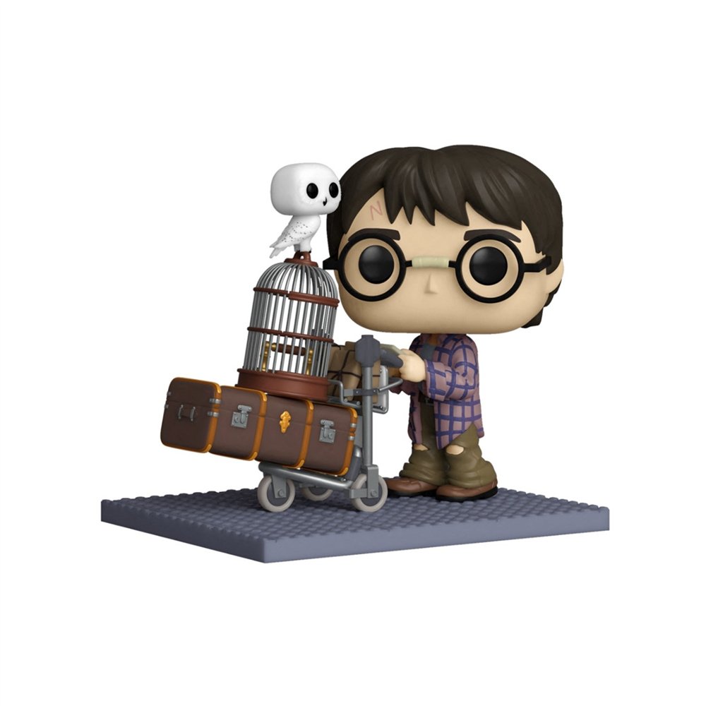 funko pop deluxe harry potter harry empujando el carro con hedwig 57360