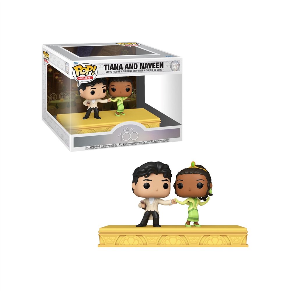 Funko pop moment pack de 2 disney 100 aniversario tiana & naveen 67976