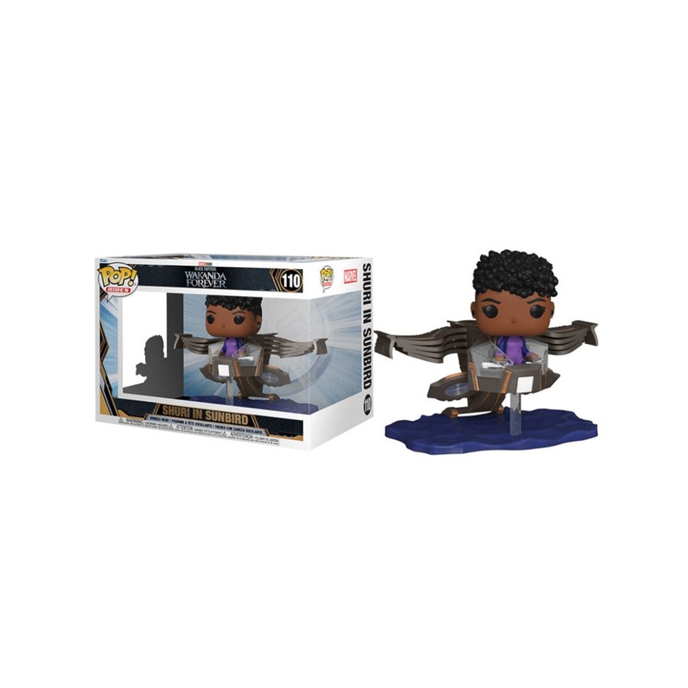 funko pop super  deluxe marvel black panther wakanda forever shuri in sunbird 63947