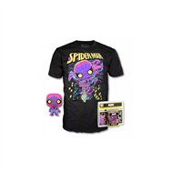 Pop & tee marvel spiderman black light funko + camiseta talla xl