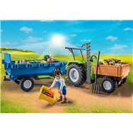 Playmobil tractor con remolque