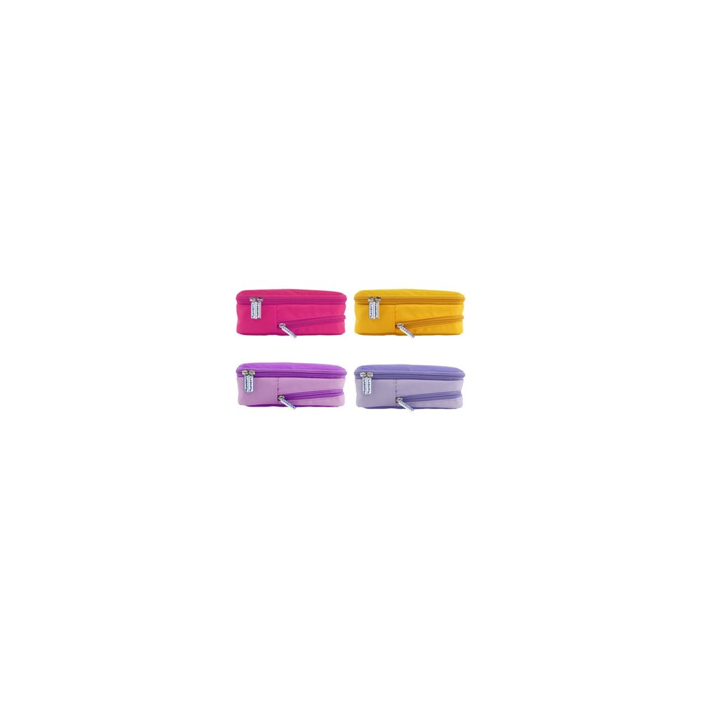 Lagart portatodo rectangular colorblock multi-bolsillos
