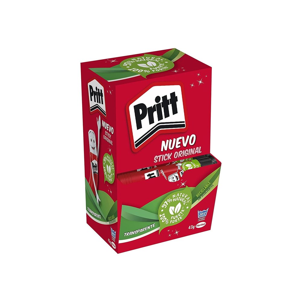 Pritt barra adhesiva, pegamento infantil seguro para niños para hacer manualidades, cola universal de adhesión fuerte para estuc