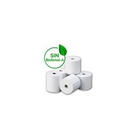 Rollo termico 80x80mm sin bisfenol a 65gr c/50 paquete 10 unidades