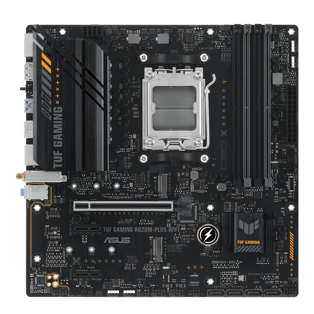 asus tuf gaming a620m-plus wifi amd a620 zócalo am5 micro atx
