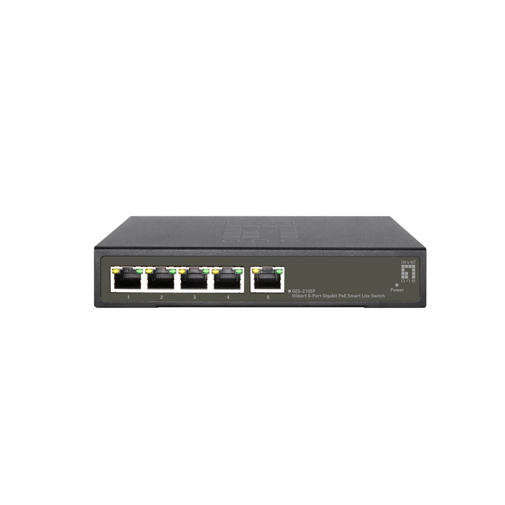 levelone ges-2105p switch gestionado l2 gigabit ethernet (10/100/1000) energía sobre ethernet (poe) negro