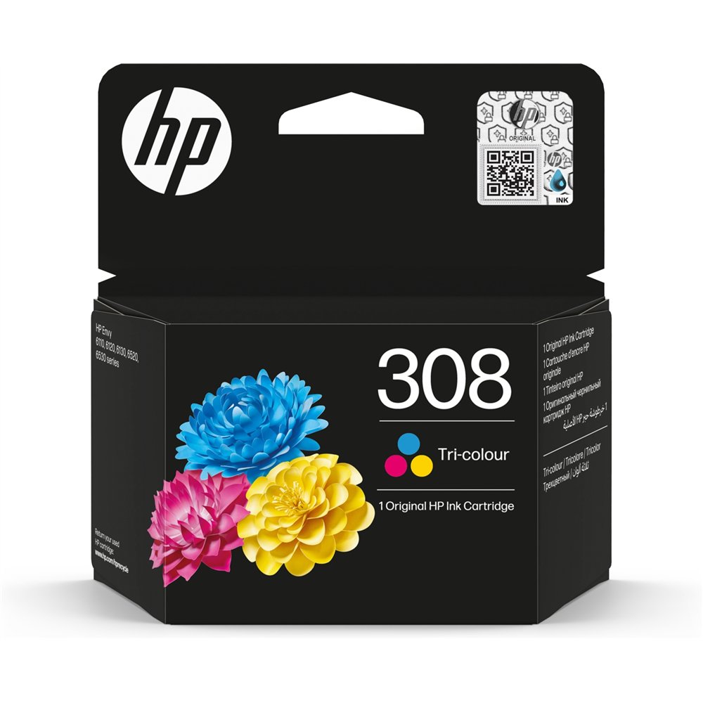 Hp 308 cartucho de tinta original tricolor