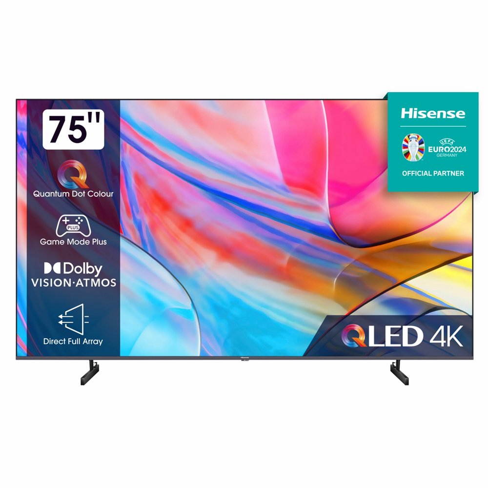 hisense 75a79kq televisor 190,5 cm (75") 4k ultra hd smart tv wifi antracita 250 cd / m²