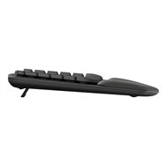 Logitech wave keys, teclado ergonómico inalámbrico con reposamanos acolchado, escritura cómoda y natural, easy-switch, bluetooth