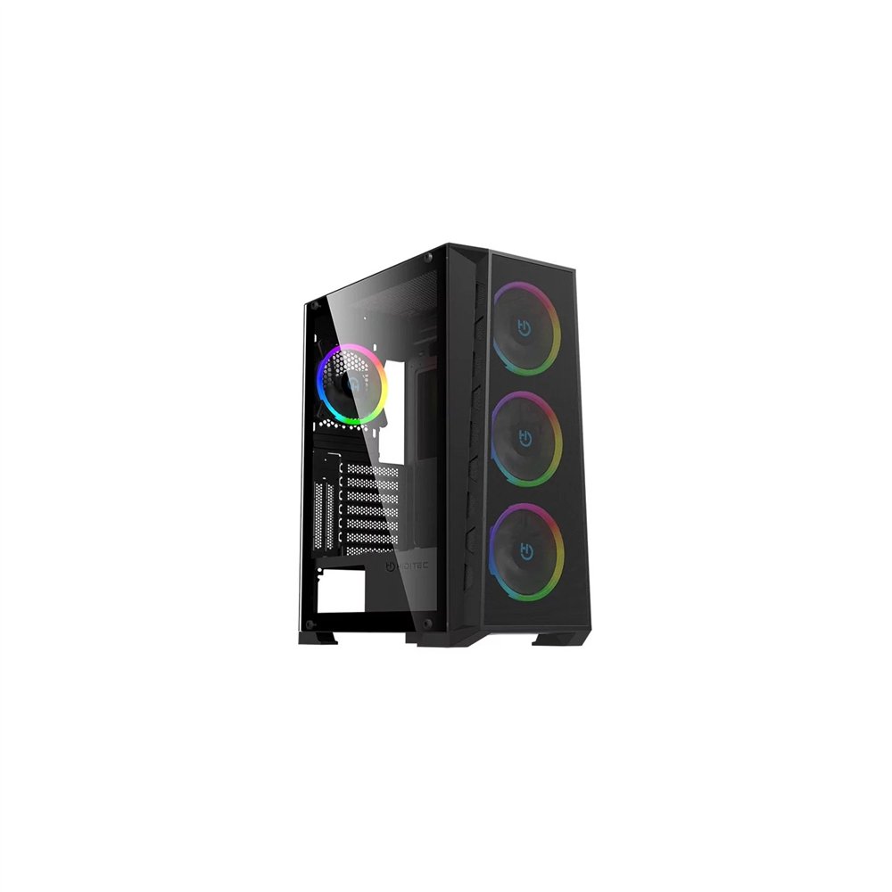 Hiditec torre atx mh12 metal mesh argb usb 3.1 type-c