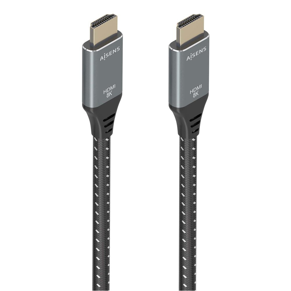 Aisens cable hdmi v2.1 ultra alta velocidad / hec 8k@60hz 48gbps, a/m-a/m, gris/negro, 7.0m