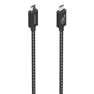 Aisens cable usb4 gen3x2 aluminio 40gbps 8k@60hz 5a 48v 240w e-mark, tipo usb-c/m-usb-c/m, negro, 0.5m