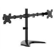 Aisens soporte de mesa con peana eco giratorio e inclinable para monitor/tv 10kg (3 pivotes, 2 brazos) de 17-32, negro