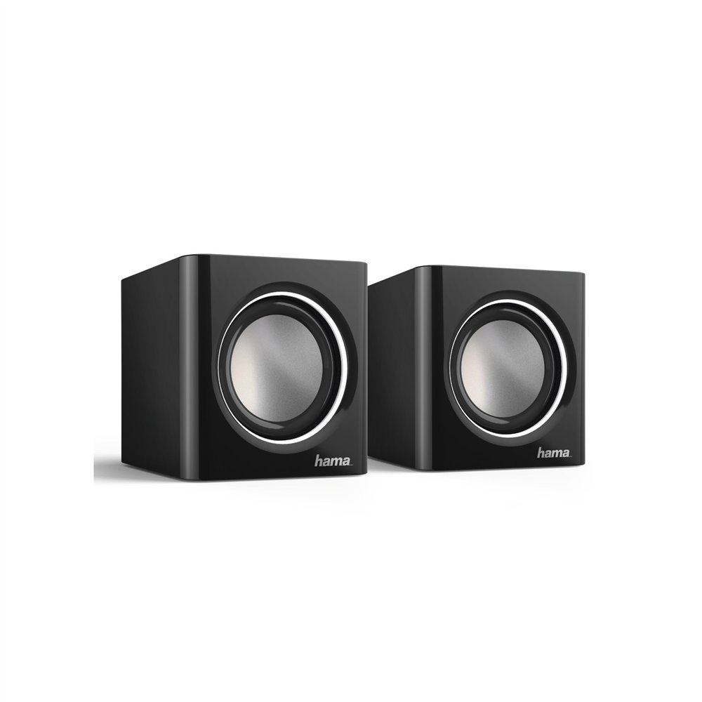 hama | altavoces sonic mobil 185, 3w, conexión jack 3,5mm, control de volumen, color negro