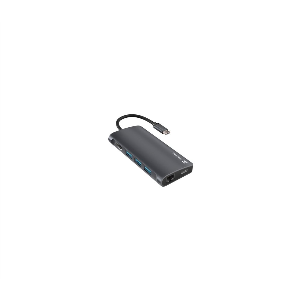 Natec nmp-2162 base para portátil y replicador de puertos alámbrico usb 3.2 gen 1 (3.1 gen 1) type-c gris