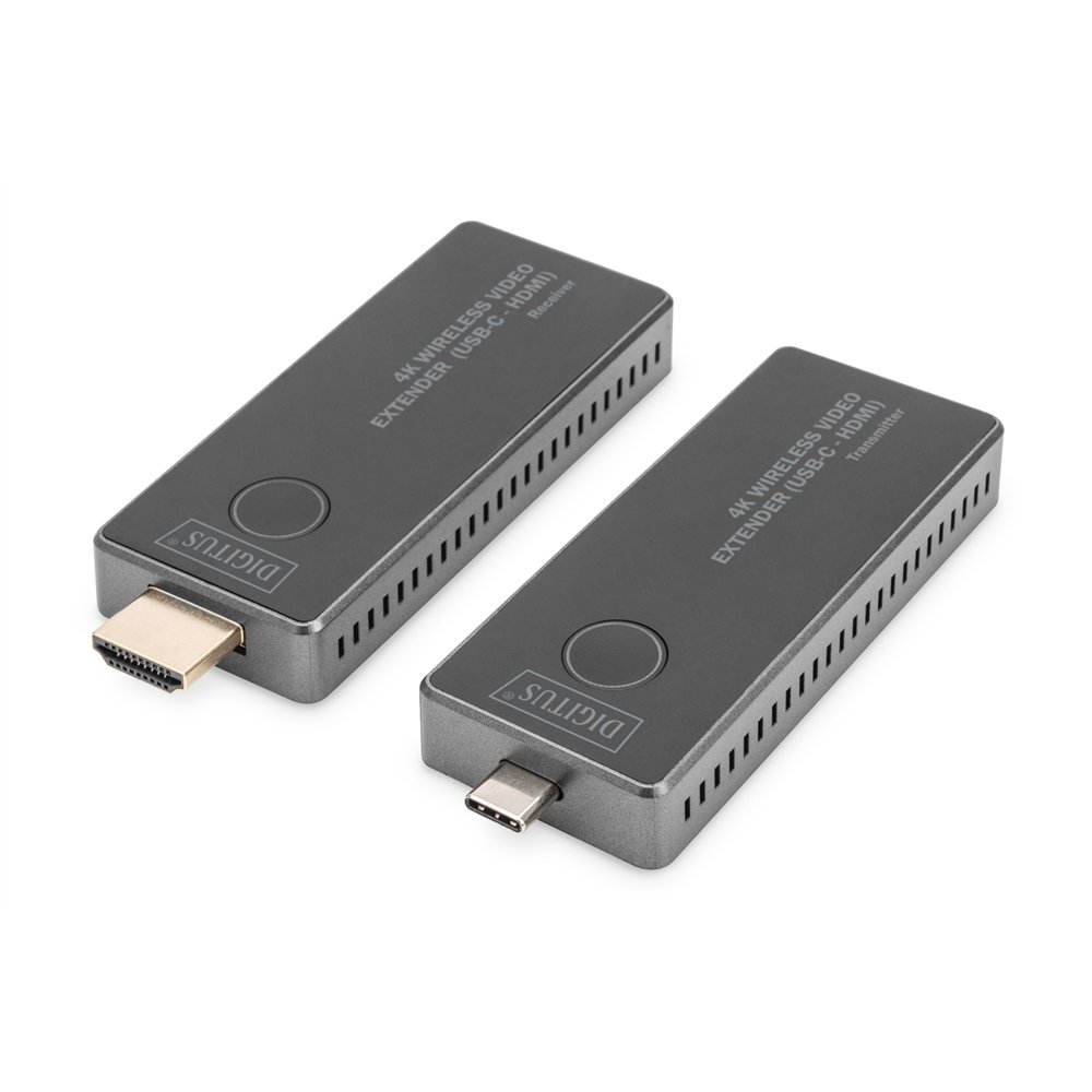 Digitus extensor de vídeo 4k inalámbrico 30 m (usb-c - hdmi)