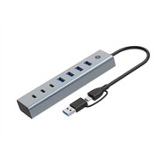 Conceptronic hubbies20g hub de interfaz usb 3.2 gen 1 (3.1 gen 1) type-c 5000 mbit/s gris
