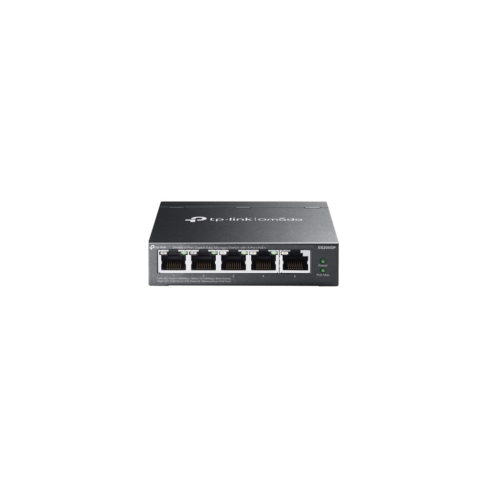 Tp-link omada es205g gestionado gigabit ethernet (10/100/1000) energía sobre ethernet (poe) negro