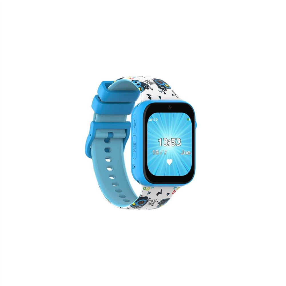 Cefa hola watch reloj inteligente fiber + blue con correa intercambiable y protector pantalla