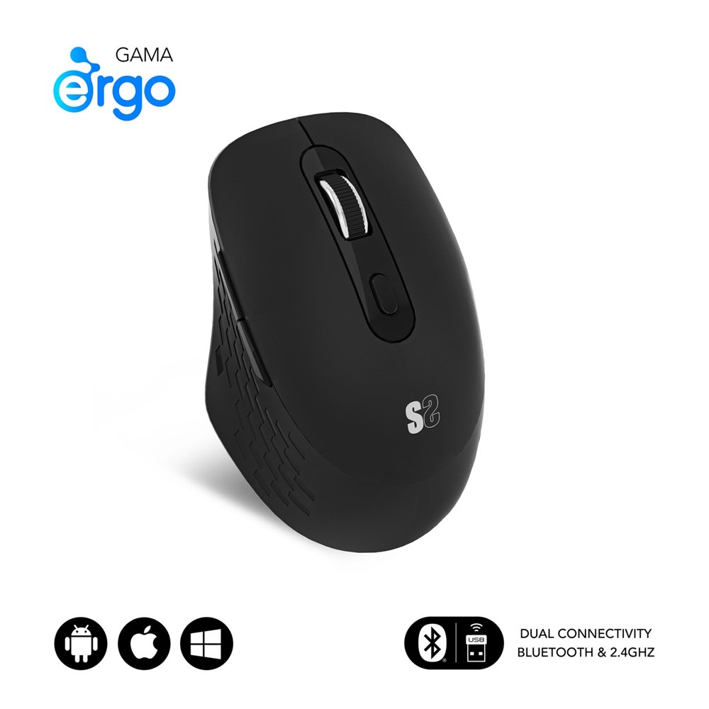 Subblim ratã³n curve ergo dual mouse battery black