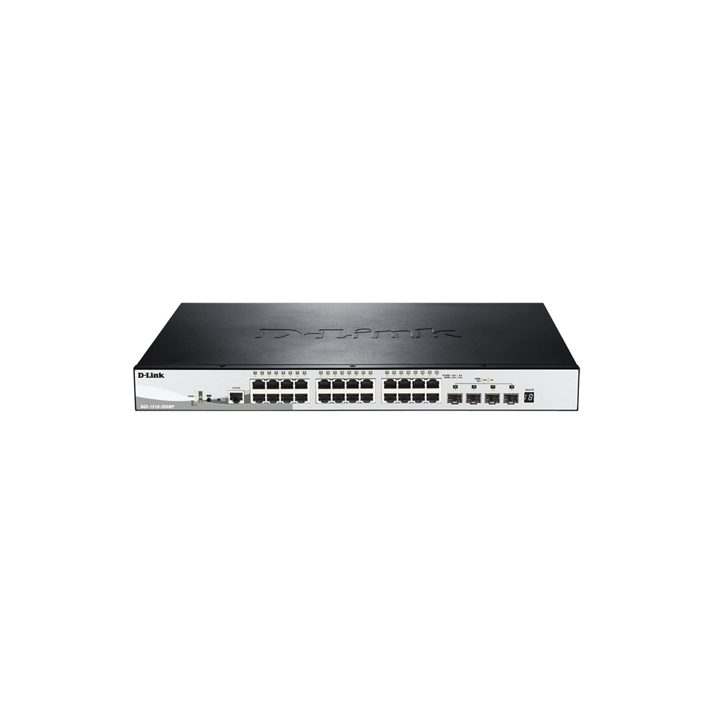 D-link dgs-1510-28xmp gestionado l2/l3 gigabit ethernet (10/100/1000) energã­a sobre ethernet (poe) negro, gris