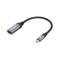equip 133492 adaptador de cable de vídeo 0,15 m usb tipo c hdmi negro, gris