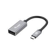 equip 133493 adaptador de cable de vídeo 0,15 m usb tipo c displayport negro, gris