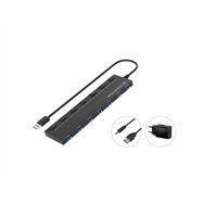 Conceptronic hubbies19bp hub de interfaz usb 3.2 gen 1 (3.1 gen 1) type-a 5000 mbit/s negro