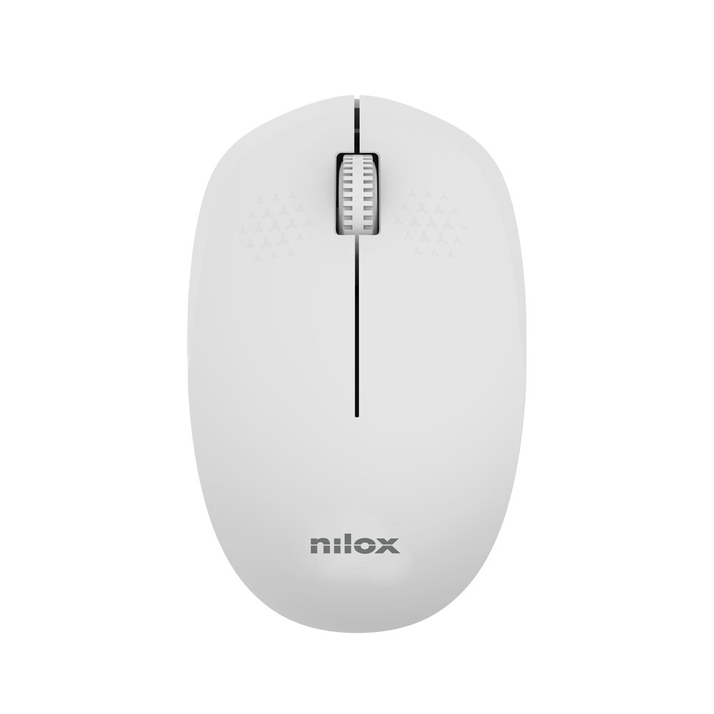 nilox ratón wireless 1000 dpi, 3 botones, gris