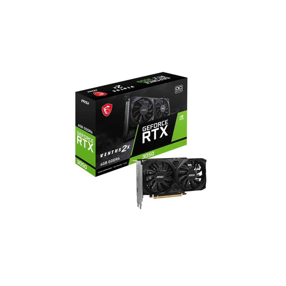 Msi ventus geforce rtx 3050 2x e 6g oc nvidia 6 gb gddr6